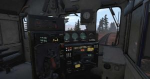 In-Game Impression - Cockpit im 3D Eisenbahn Zug Simulator für Handy und Tablet