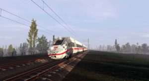 Zug Eisenbahn Simulation - der ICE 4 in Rot - In-Game Grafikimpression
