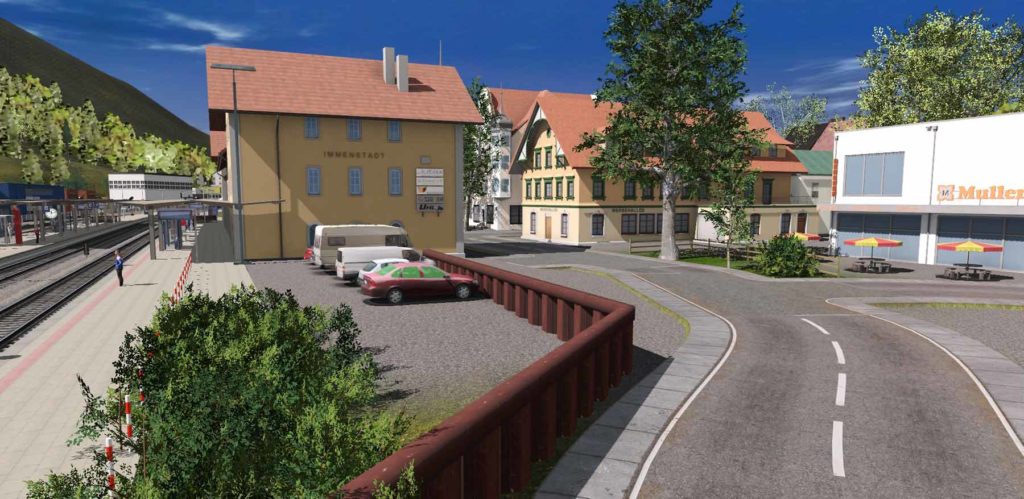 Neue TS3 Strecke: Immenstadt - Oberstorf in Arbeit - Ingame Grafik Bahnhof Immenstadt