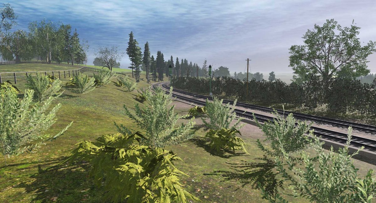 Trainz Simulator 3 - In-Game Impression Landschaft und Eisenbahnstrecke