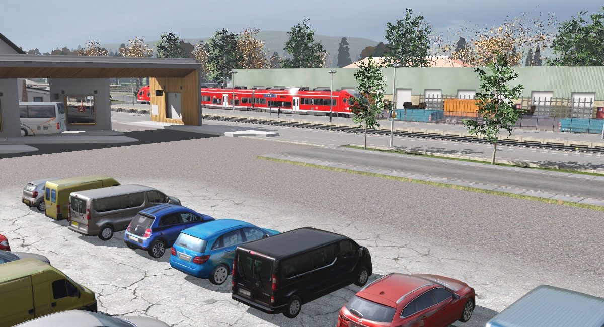 Neue Bahnstrecke Immenstadt-Oberstdorf für TS 3 - Spielgrafik-Aussenansicht